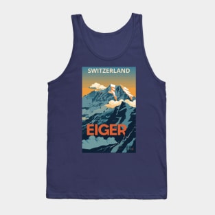 A Vintage Travel Art of Eiger - Switzerland Tank Top